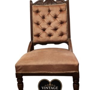 Late Victorian Carved Walnut Nursing/Lounge Chair.
