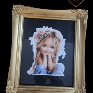Gold Ornate Framed Girls Bedroom.Wall Art