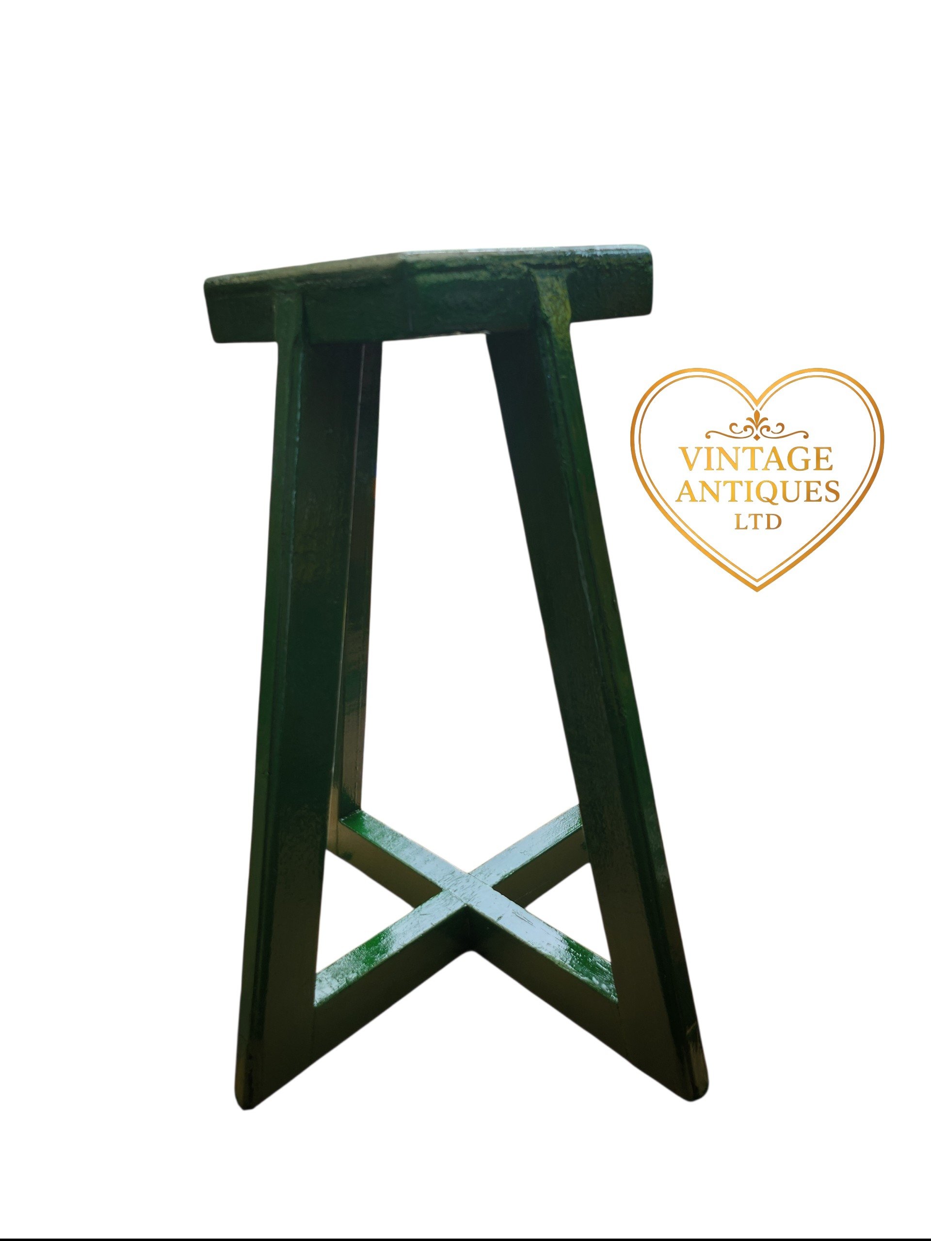 Vintage Handmade Solid Timber Industrial/Homeware Stool/Table Tressell - Image 2